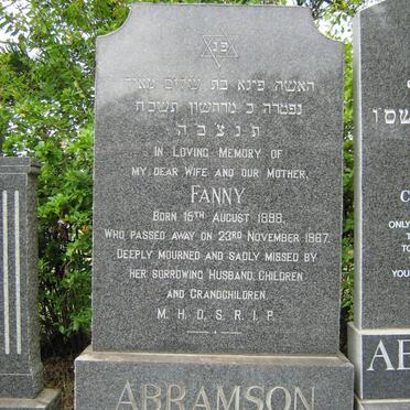 ABRAMSON Fanny 1898-1967
