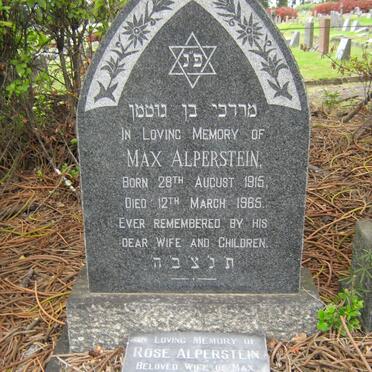 ALPERSTEIN Max 1915-1965 &amp; Rose 1921-1993