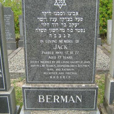 BERMAN Jack -1977
