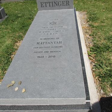 ETTINGER Mattanyah 1929-2018