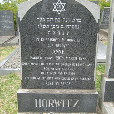 HORWITZ Anne -1977