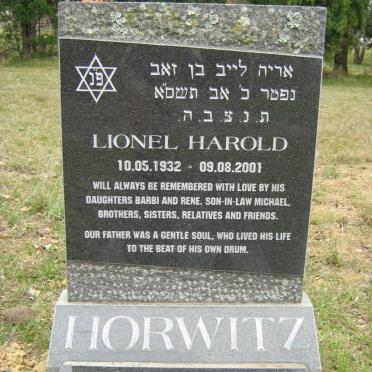 HORWITZ Lionel Harold 1932-2001