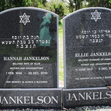 JANKELSON Ellie 1912-2008 &amp; Hannah 1924-2010