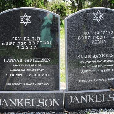 JANKELSON Ellie 1912-2008 &amp; Hannah 1924-2010
