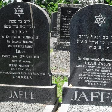 JAFFE Louis -1980 &amp; Leah -2010