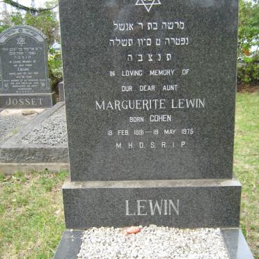 LEWIN Marguerite born COHEN 1981-1975