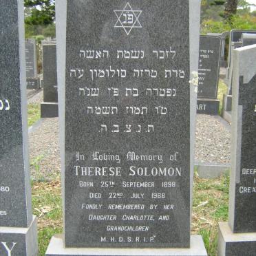 SOLOMON Therese 1898-1986