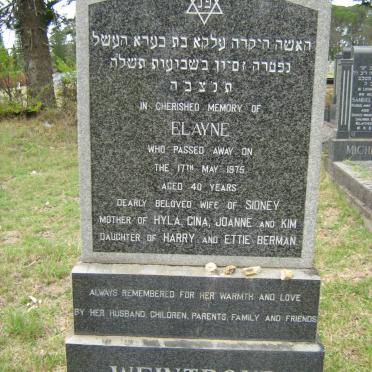 WEINTROUB Elayne -1975