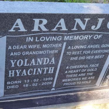 ARANJO Yolanda Hyacinth 1959-2020