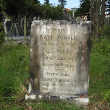 AINSLIE George Thomas 1867-1941 &amp; Kate -1928