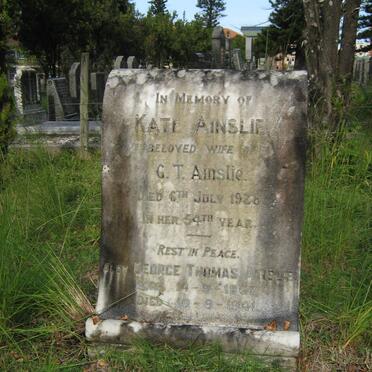 AINSLIE George Thomas 1867-1941 &amp; Kate -1928