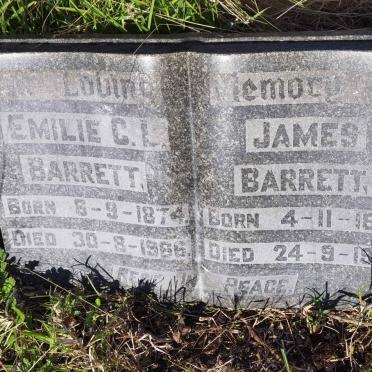BARRETT James 1878-1955 &amp; Emilie C.L. 1874-1966
