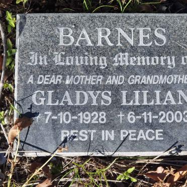 BARNES Gladys Lilian 1928-2003