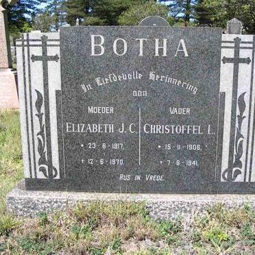BOTHA Christoffel L. 1906-1941 &amp; Elizabeth J.C. 1917-1970
