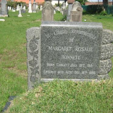BONNETT Margaret Rosalie nee CORLET 1915-1955