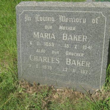 BAKER Maria 1859-1941 :: BAKER Charles 1879-1927