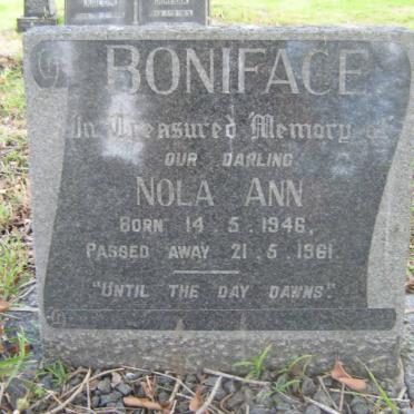 BONIFACE Nola Ann 1946-1961