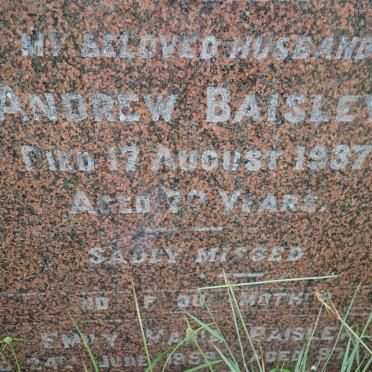 BAISLEY Andrew -1937