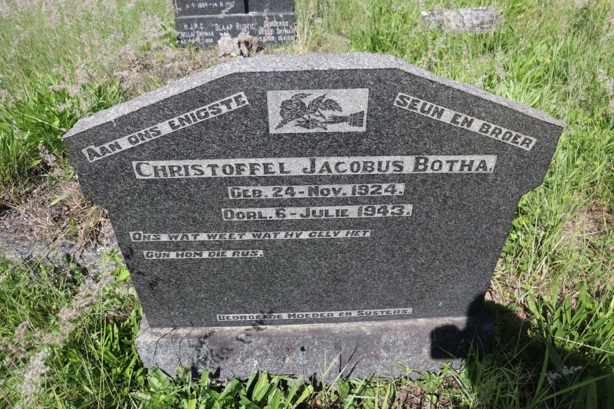 BOTHA Christoffel Jacobus 1924-1943