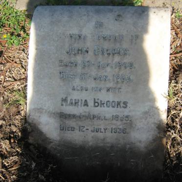 BROOKS John 1848-1933 &amp; Maria 1855-1936