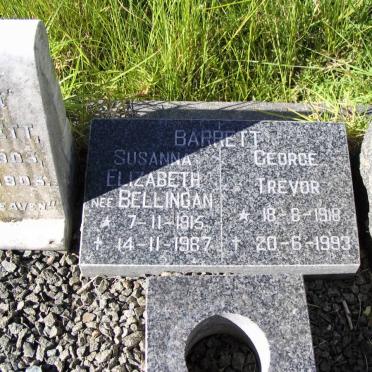 BARRETT George Trevor 1918-1993 &amp; Susanna Elizabeth BELLINGAN 1915-1987
