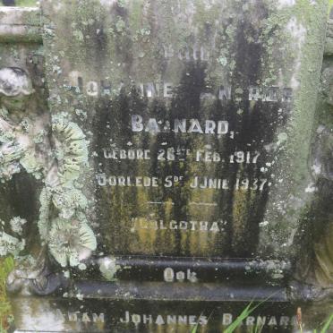 BARNARD Johannes Andries 1917-1937 :: BARNARD Adam Johannes