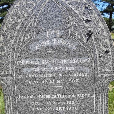 BARTEL Johann Friedrich Theodor 1824-1908 &amp; Fridericke BANDLOW 1825-1905