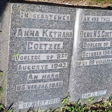 COETZEE Derk N.S. -1944 &amp; Anna Ketrana -1943