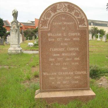 COOPER William G. -1900 :: COOPER Florence nee WHEELDON -1941 :: COOPER William Grassam -1947