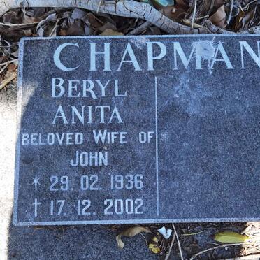 CHAPMAN Beryl Anita 1936-2002