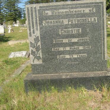 CHRISTIE Johanna Petronella nee DE JONGH -1946