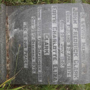 CLARK John Fredrick 1876-1947 &amp; Edith Charlotte Eliza 1881-1970