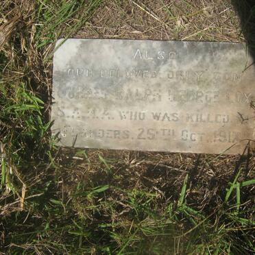 COX Ralph George -1917