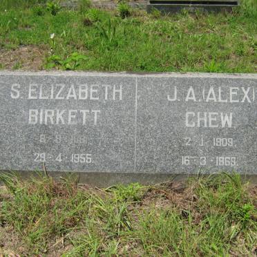 CHEW J.A. 1909-1969 :: BIRKETT S.Elizabeth 1881-1955