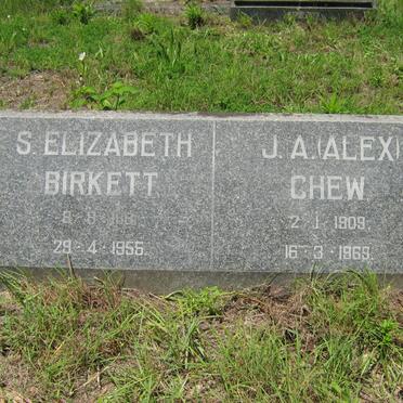 CHEW J.A. 1909-1969 :: BIRKETT S.Elizabeth 1881-1955