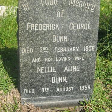 DUNN Frederick George -1956 &amp; Nellie Aline -1956