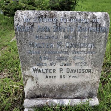 DAVIDSON Walter P. &amp; Mary Ann Smyth SHEPHERD 1895-1939