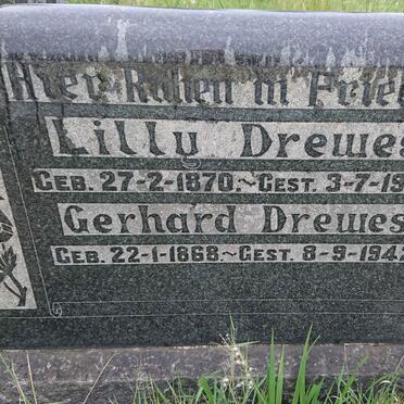 DREWES Gerhard 1868-1942 &amp; Lilly 1870-1942