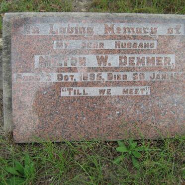 DEMMER Milton W. 1895-1940