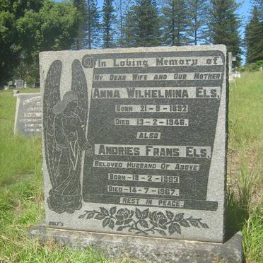 ELS Andries Frans 1893-1967 &amp; Anna Wilhelmina 1892-1946