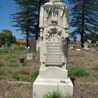FRONEMAN Johanna Cathrine nee SNYMAN 1870-1902
