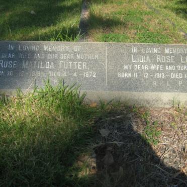 FUTTER Rose Matilda 1919-1972 :: LOUW Lidia Rose 1913-1955