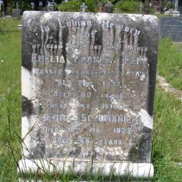 FENN Emelia Frances -1937 :: SCHUMANN Emma -1922