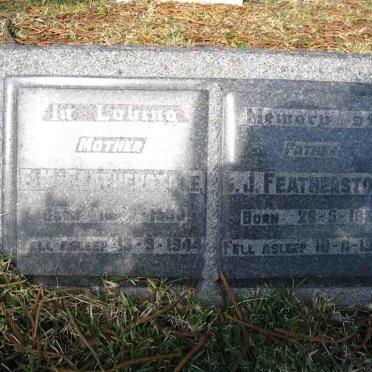 FEATHERSTONE E.M. 1900-1944 &amp; C.J. 1881-1943