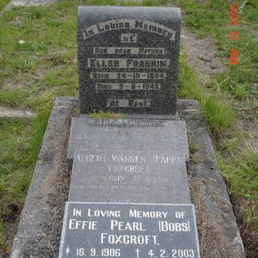 FRANKIM Ellen 1854-1945 :: FOXCROFT Albert Warren 1905-1985 :: ? :: FOXCROFT Effie Pearl 1906-2003
