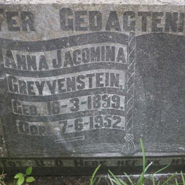 GREYVENSTEIN Anna Jacomina 1899-1952