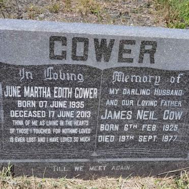 GOWER James Neil Cow 1925-1977 &amp; June Martha Edith 1935-2013