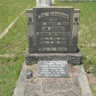 GREYVENSTEIN Jan Johannes Jacobus 1877-1946 &amp; Anna Stofflina 1909-1993