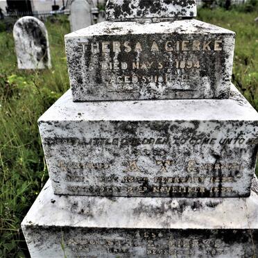 GIERKE Gertrud A.? 1895-1895 :: GIERKE Thersa A. 1894-1894 :: GIERKE Augusta E. 1899-