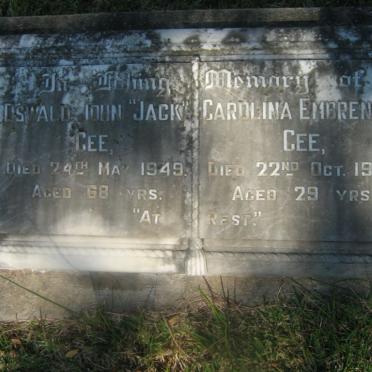 GEE Oswald John -1949 &amp; Carolina Embrencia -1918